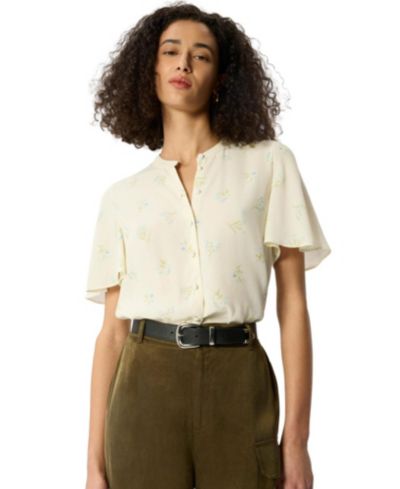 Whistles Women's Floral Button Front Shirt