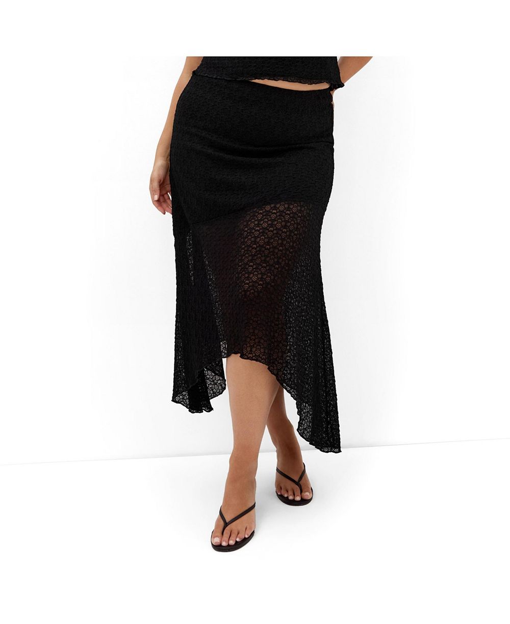 CITY CHIC Women's Brie Lace Knit Skirt