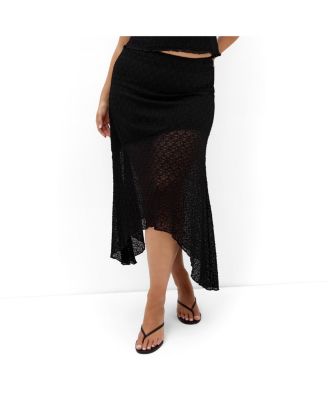 CITY CHIC Women's Brie Lace Knit Skirt