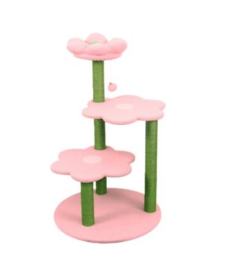 Streamdale Furniture  Multi-Level Cat Tree with Removable Perch, Scratching Posts and Hanging Toy