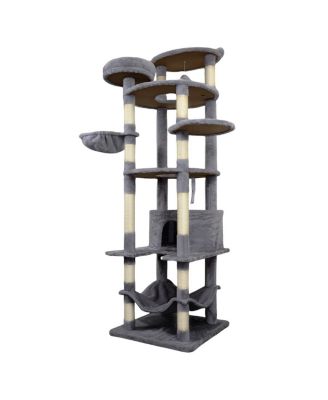 Streamdale Furniture 78.8"  Cat Tree Tower with Large Condo, Hammock, and Sisal Posts