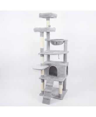 Streamdale Furniture 71" Multi-Level Cat Tree with Hammocks, Cat Cave, and Scratching Posts