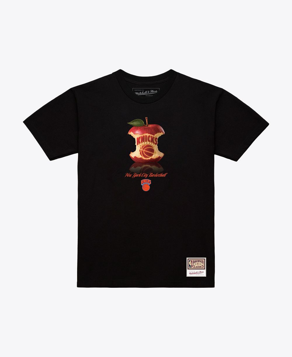 Mitchell & Ness мужская футболка Black New York Knicks Court Apple