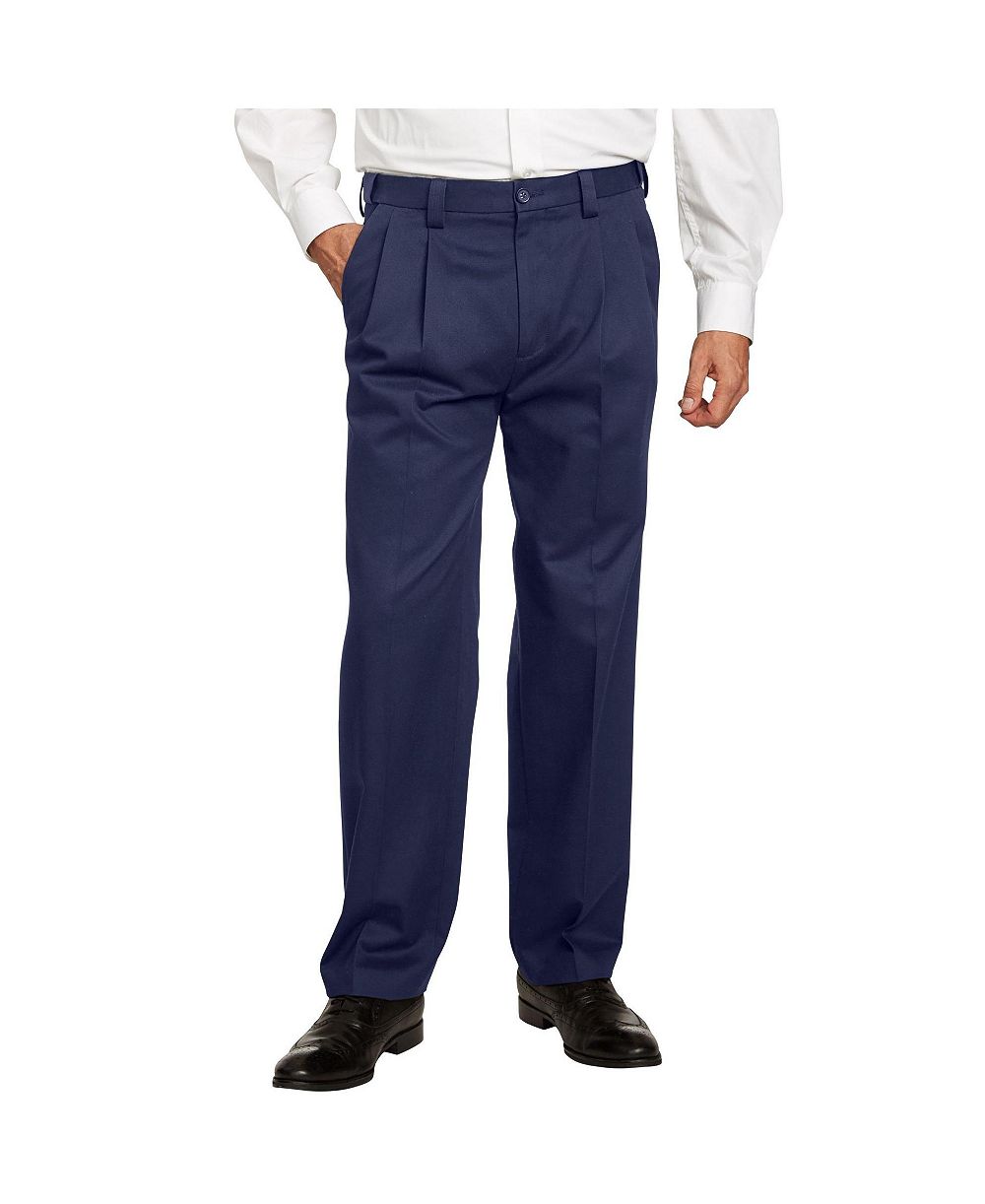 Мужские брюки KingSize Classic Fit Wrinkle-Free Expandable Waist Pleat Front