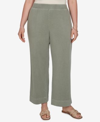 Ruby Rd. Plus Size Snow Wash Elastic Waistband Pants