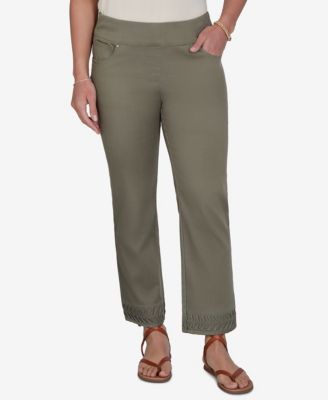 Женские джинсовые брюки Petite Ruby Rd. Pleated Hem Ankle
