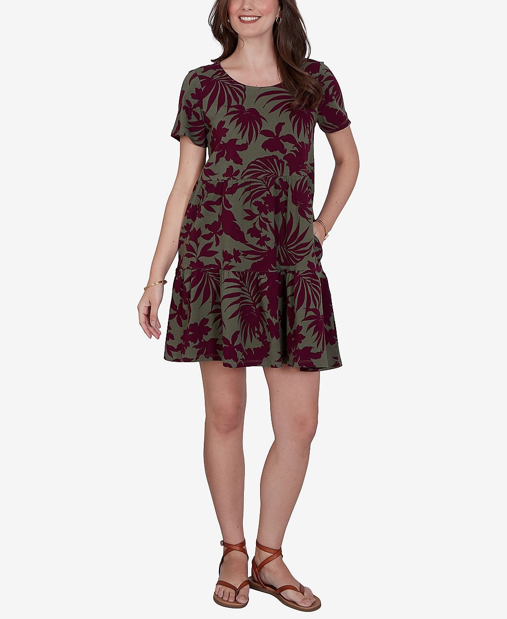 Женское платье Ruby Rd. Petite Tropical Print Stretch Pocket