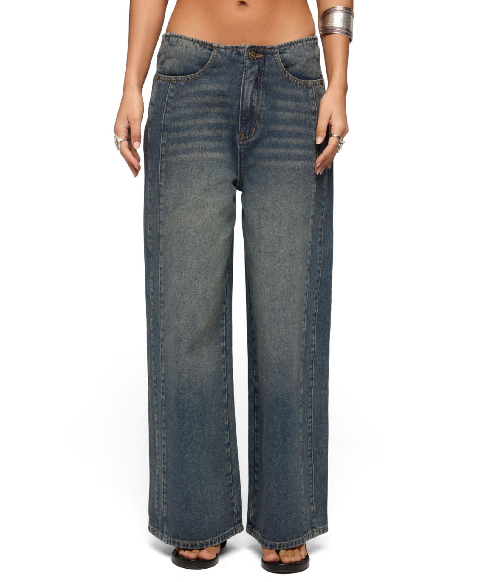 Женские джинсы Edikted Women's Elia Low Rise Baggy