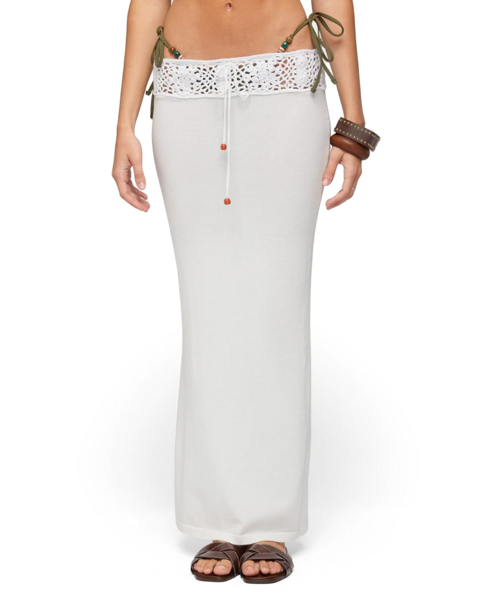 Edikted Women's Maven Crochet Waist Knit Maxi Skirt
