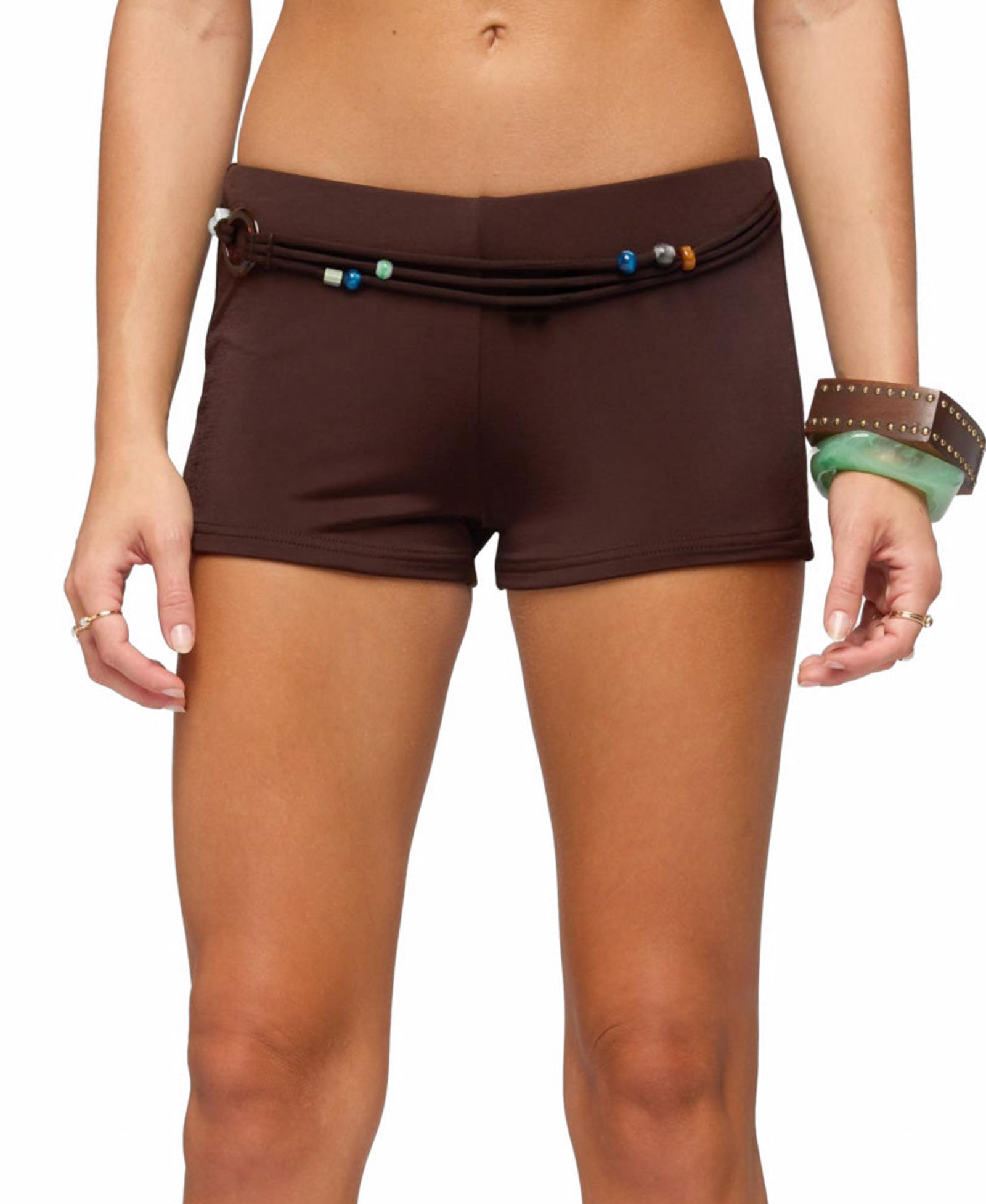 Edikted Women's Janya Strappy Bead Belt Micro Shorts