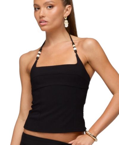 Женский топ Edikted Yua Bead Stretchy Woven Halter
