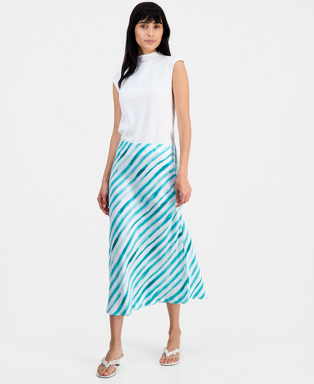 On 34th Women's Printed Midi Slip Skirt, Macy's Exclusive