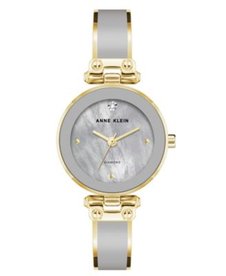 Женские кварцевые часы Anne Klein Gold-Tone, круглый циферблат 28mm x 34mm