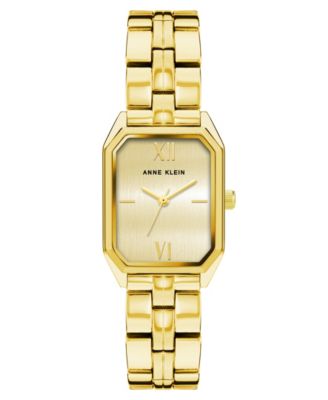 Женские кварцевые наручные часы Anne Klein с восьмиугольным золотистым браслетом 24mm x 35mm