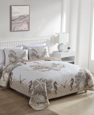 Caribbean Joe Coastal 3-Piece Quilt Set, King