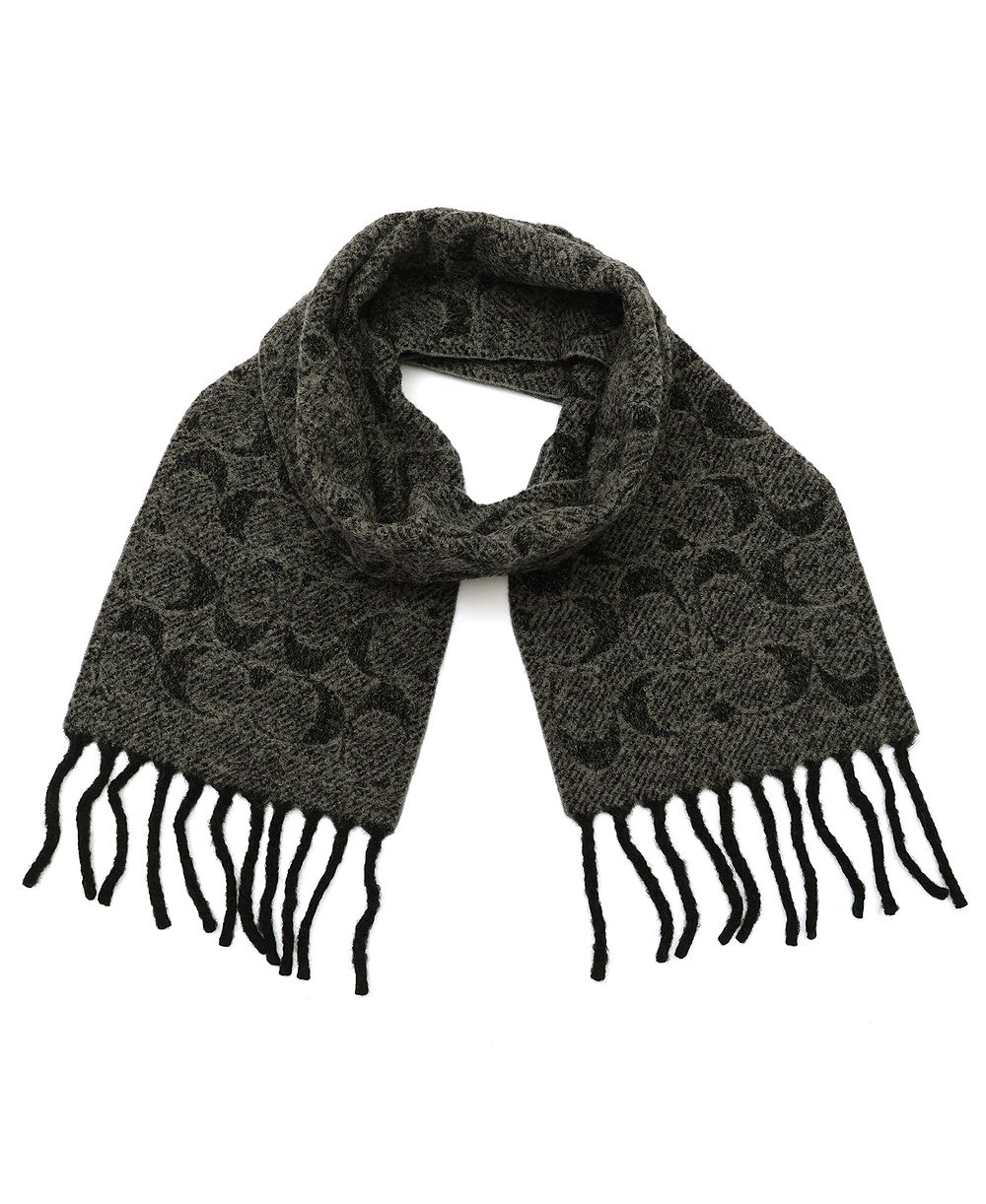 COACH Signature-C Boucle Twill Muffler Scarf