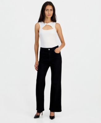 GUESS Women's Classic Faye Wide-Leg Jeans