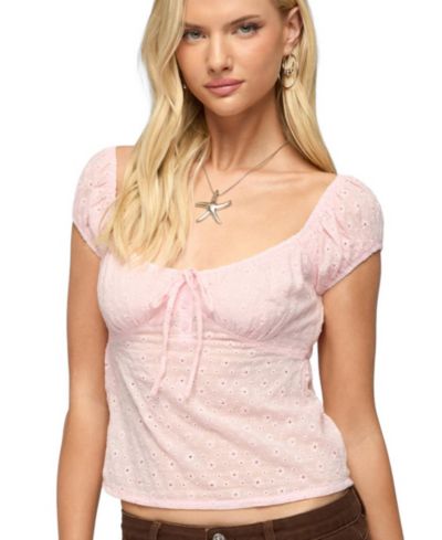 Женский топ Edikted Delyla Eyelet Henley