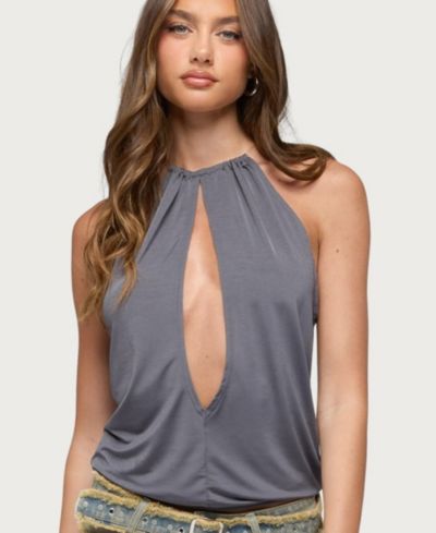 Edikted Women's Tesa Gathered Cutout Top