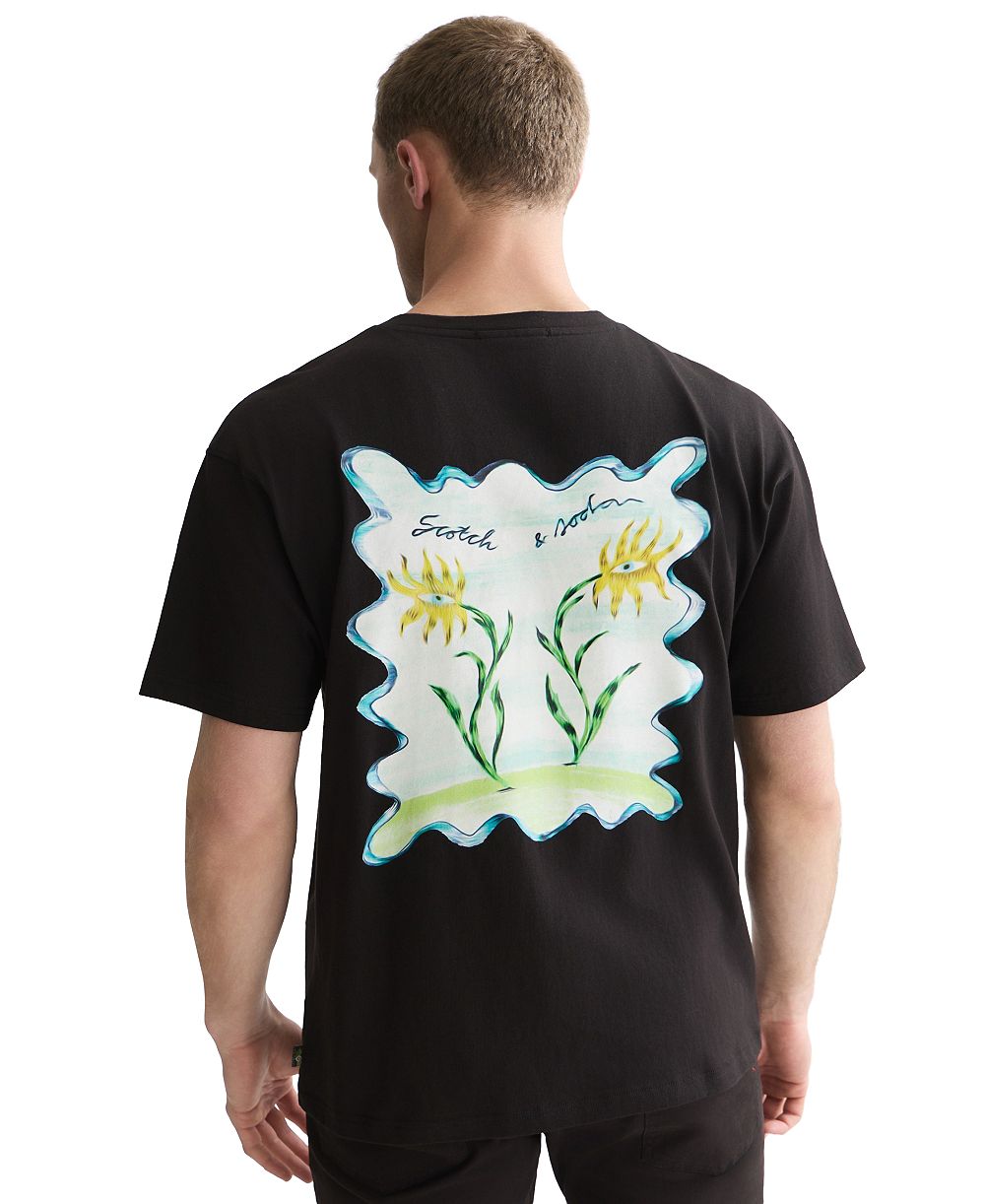 Мужская футболка SCOTCH & SODA Flower Artwork Regular-Fit