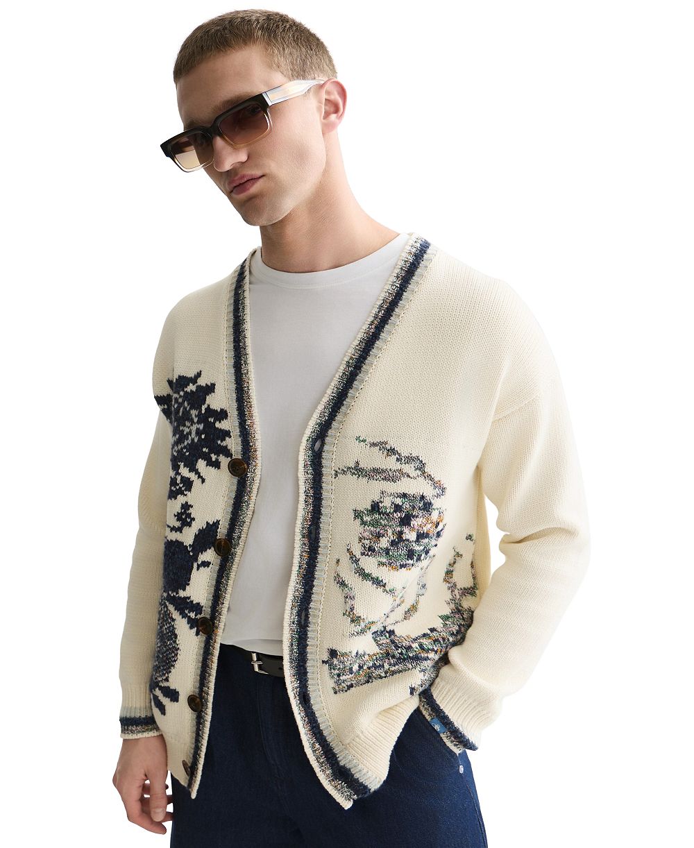 Мужской кардиган SCOTCH & SODA Cotton-Blend Oversized Intarsia