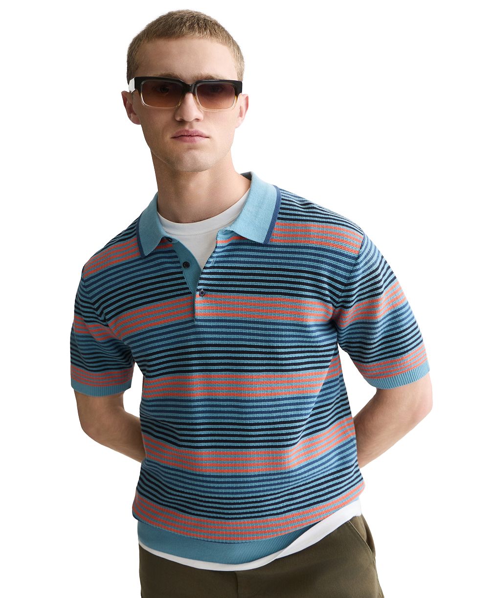 Мужская поло SCOTCH & SODA Striped Knitted Regular-Fit