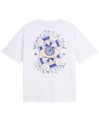 Мужская футболка SCOTCH & SODA с акварельным принтом, свободный крой