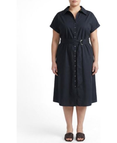Universal Standard Plus Size Sandy Stretch Poplin Shirtdress