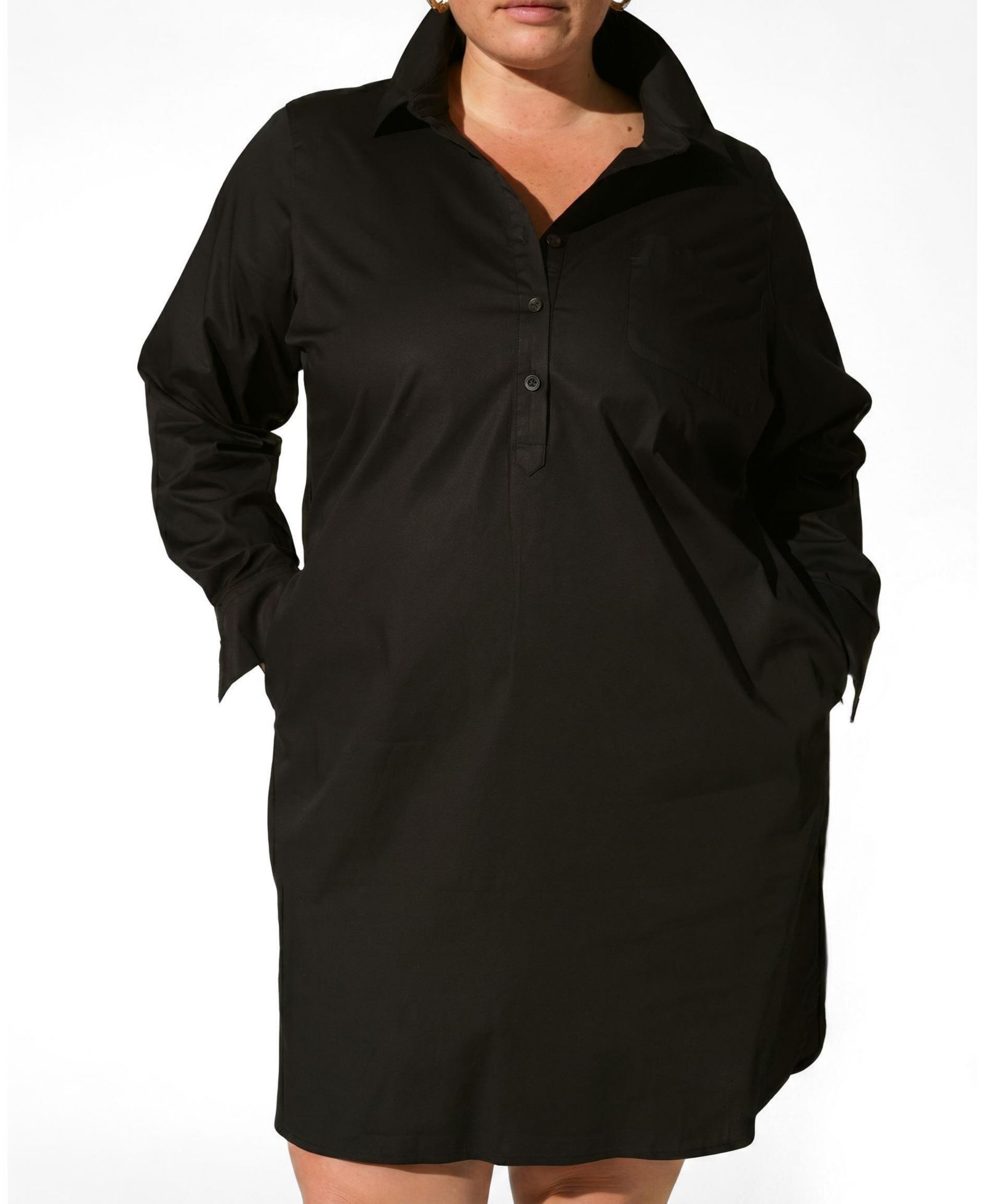 Universal Standard Plus Size Stretch Poplin Rubicon Shirtdress