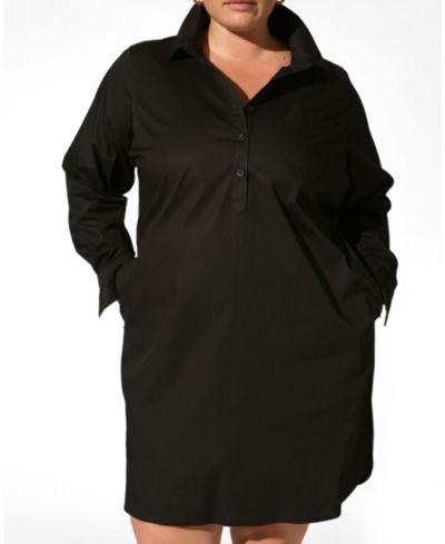Universal Standard Plus Size Stretch Poplin Rubicon Shirtdress