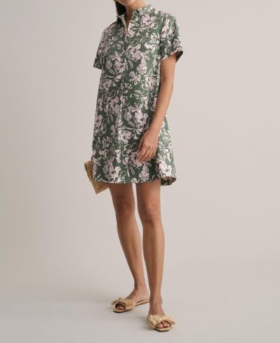 UNTUCKit Женское платье Izzie Stretch Cotton Floral Popover