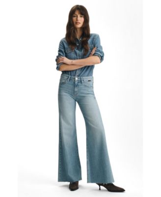 Женские джинсы Mavi Jeans Grace Mid Rise Flare в цвете Bleached Classic Blue