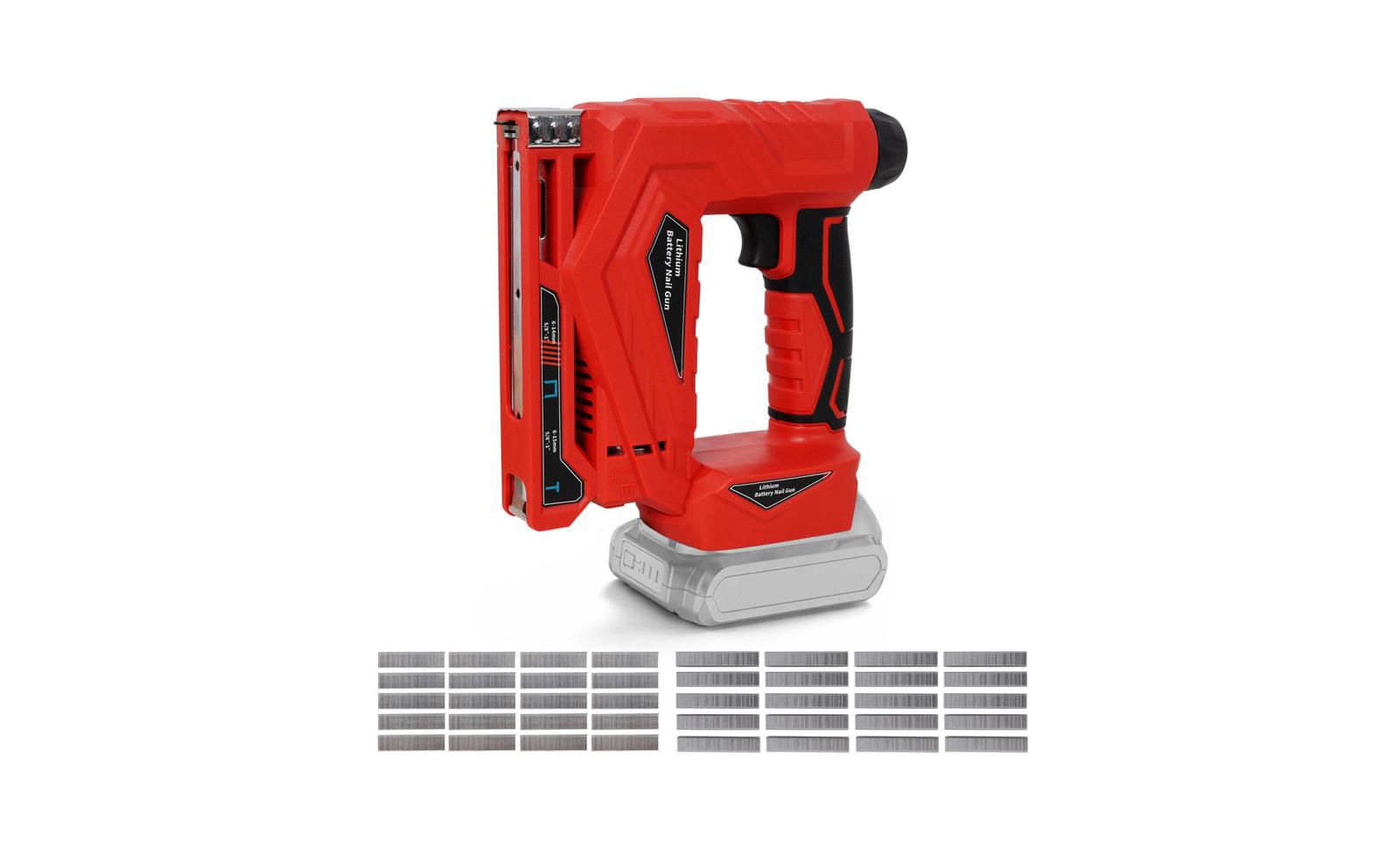 YOBTOP DIY Craft Tool - 2-in-1 Cordless Brad Nailer and Stapler, Battery Powered Nail Gun with Safety Lock, Compatible with Makita 20V MAX Battery