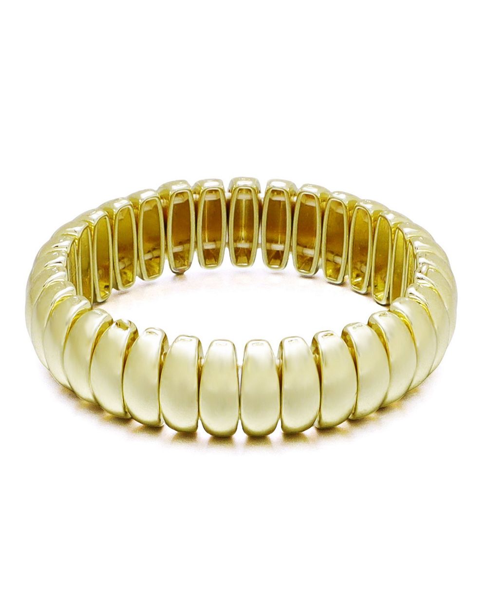 Золоченое браслет-кафф ADORNIA Stretch Cuff