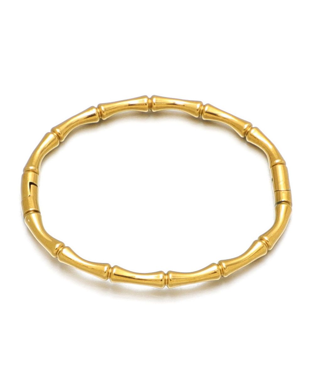 ADORNIA Tarnish Resistant Gold Invisible Clasp Cuff Bracelet