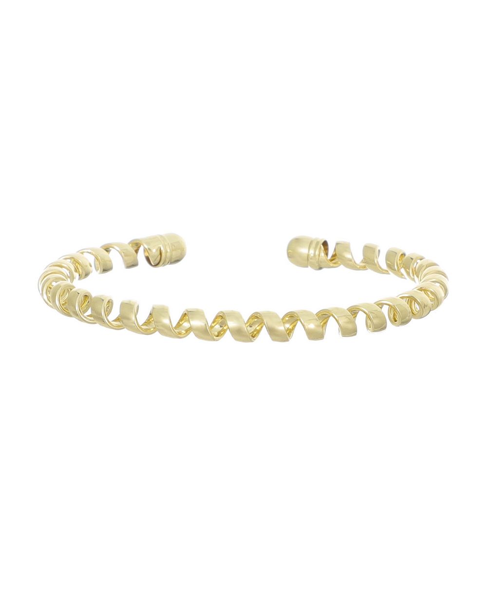 ADORNIA Gold-Plated Coil Cuff Bracelet