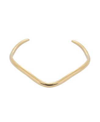 Золотой браслет-кафф ADORNIA Tarnish Resistant Gold Wave