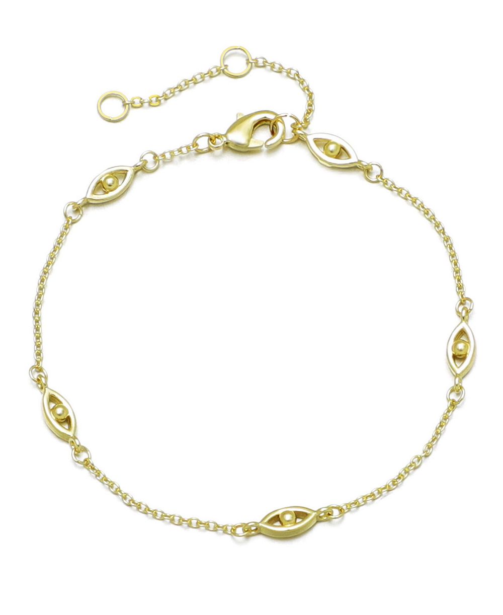 Браслет ADORNIA Gold Evil Eye Station