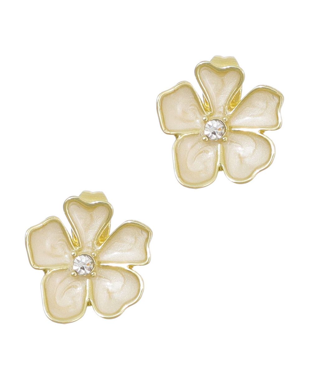 ADORNIA Gold-Plated Imitation Pearlescent Stud Earrings