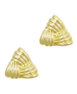 ADORNIA Gold Statement Triangle Stud Earrings