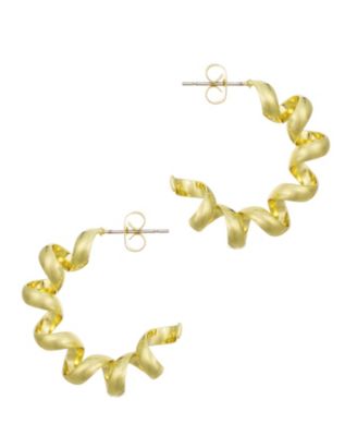Золотые легкие серьги-кольца ADORNIA Gold Lightweight Coil Hoop