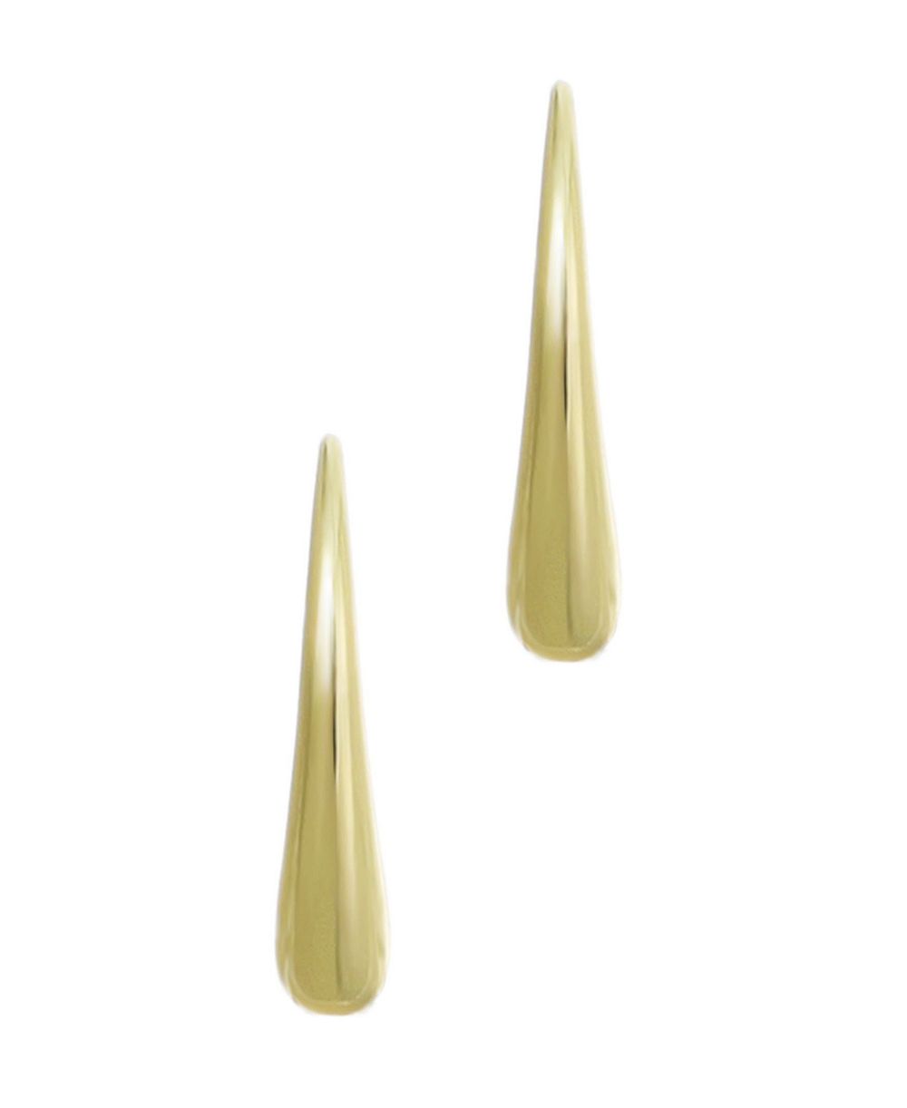 ADORNIA Gold Tear Wire Drops with Stopper Earrings