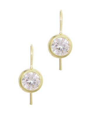 ADORNIA Gold Lollipop Crystal Drop Earrings