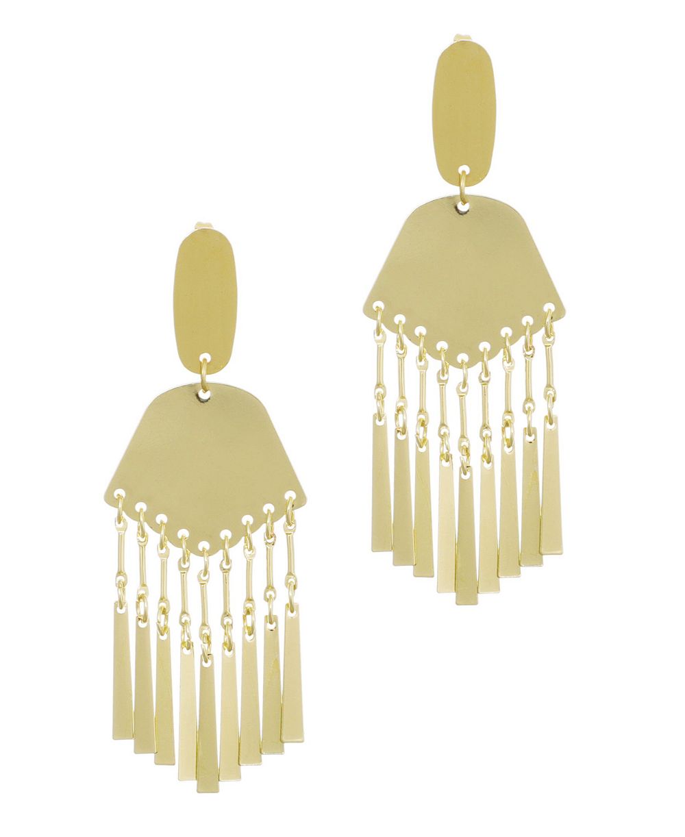 ADORNIA Gold-Plated Drop Statement Earrings
