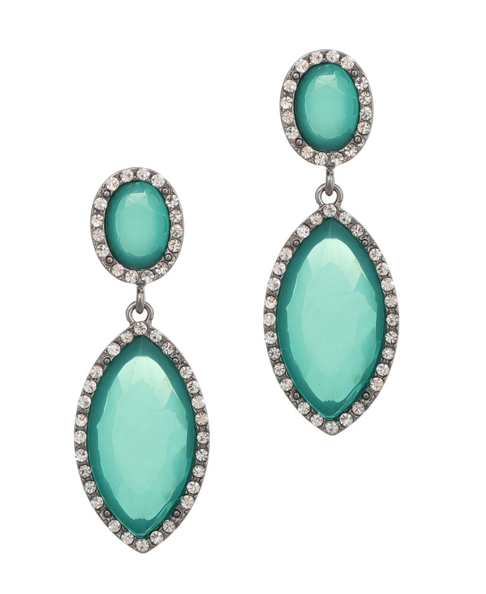 ADORNIA Gold-tone Colored Crystal Statement Earrings