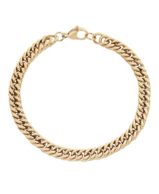 ADORNIA Мужской золотой браслет Cuban Chain, 7mm