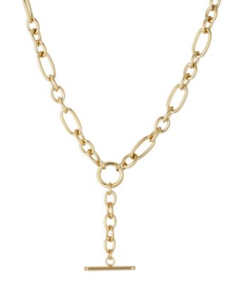 Золотая Y-образная цепочка ADORNIA Tarnish Resistant Gold Mixed Link