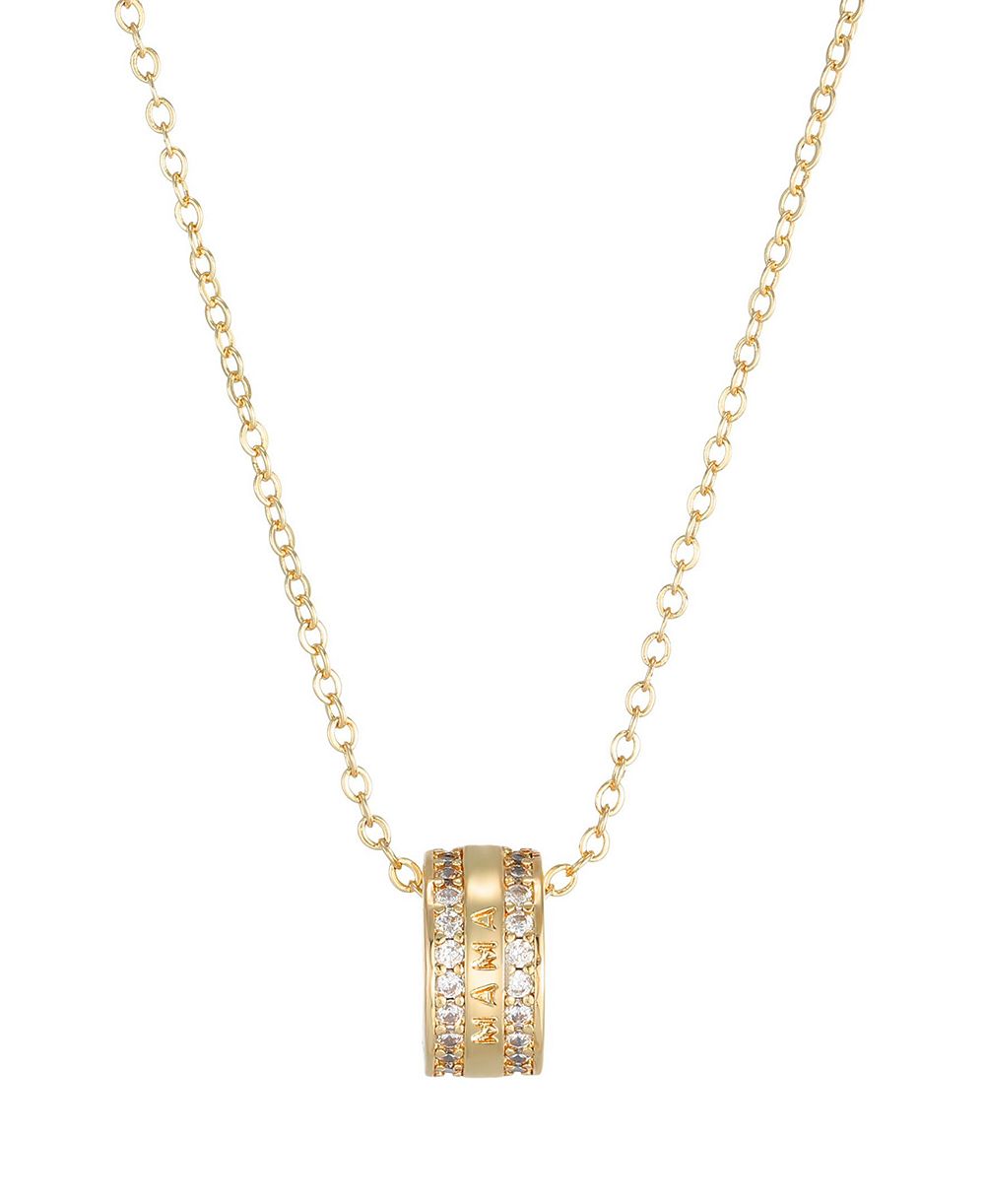 ADORNIA Gold Mama-Engraved Ring Necklace