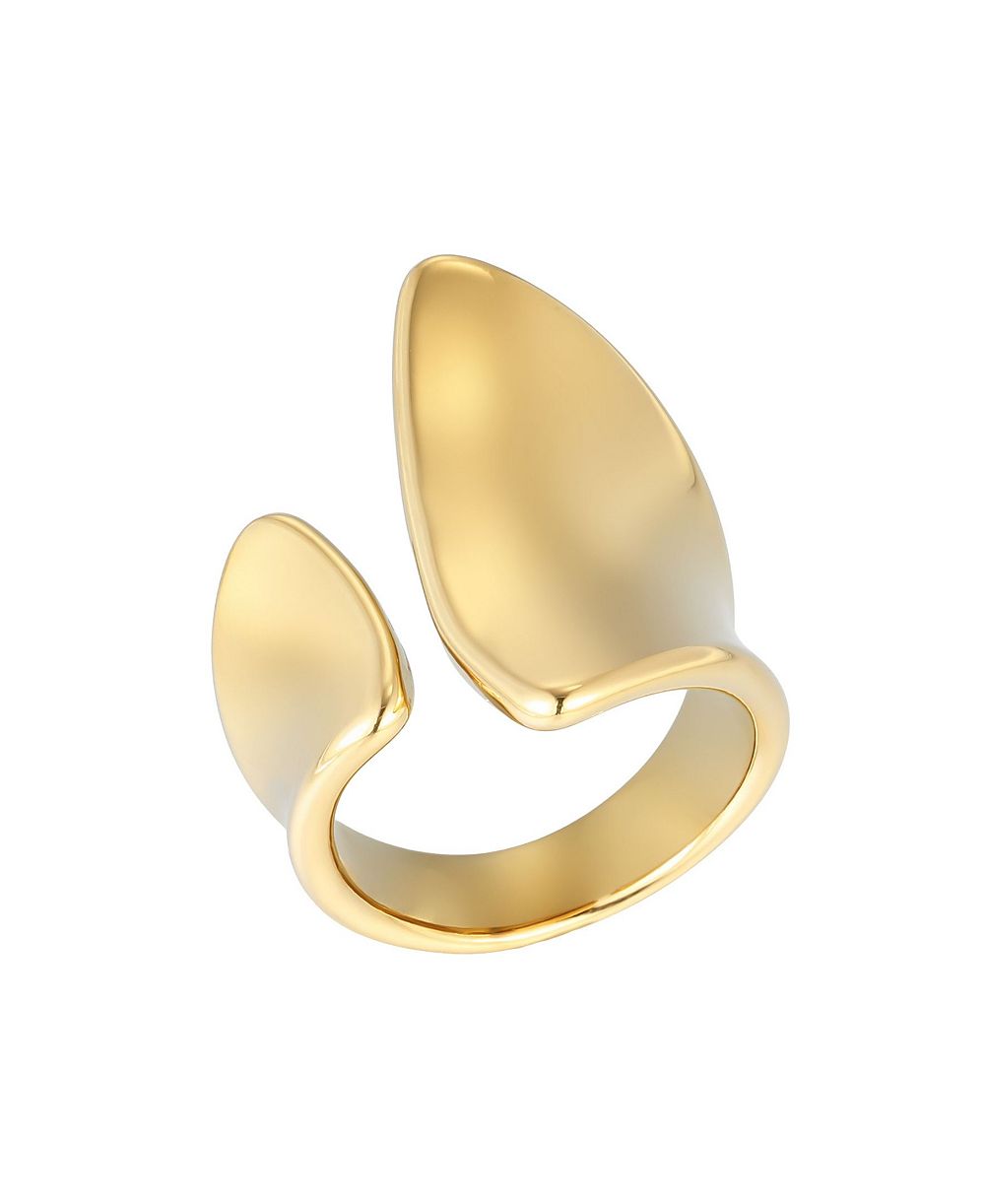 ADORNIA Tarnish Resistant Gold Open Columns Ring