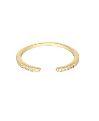 Кольцо ADORNIA Gold Cubic Zirconia Open Band
